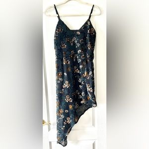 Lulus Burnout Velvet Floral Dress